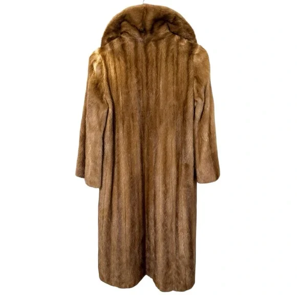 Vintage 1960's Philip Reiner Blonde Mink Fur Swing Coat 46 Length 3 Pockets EUC